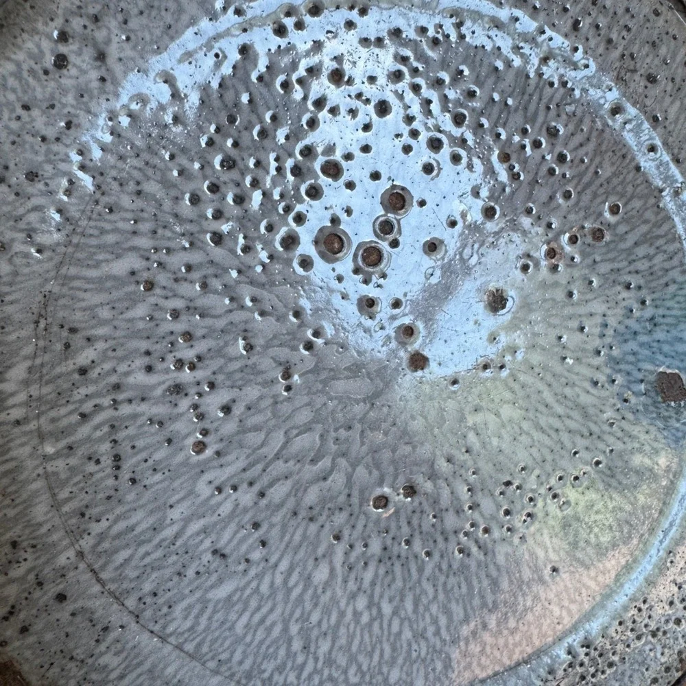 Antique Gray Mottled Graniteware Pie Plate 9 Inch Antique Enamelware Rustic‎ Pan